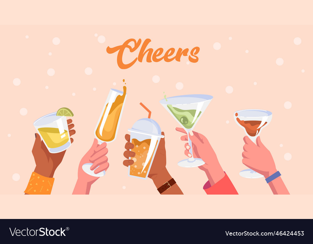 Cheers summer concept Royalty Free Vector Image