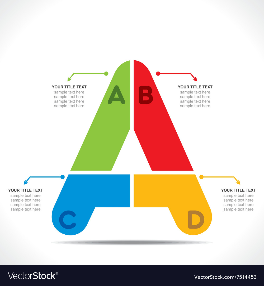 Kreatives Alphabet ein Designkonzept der Infografik