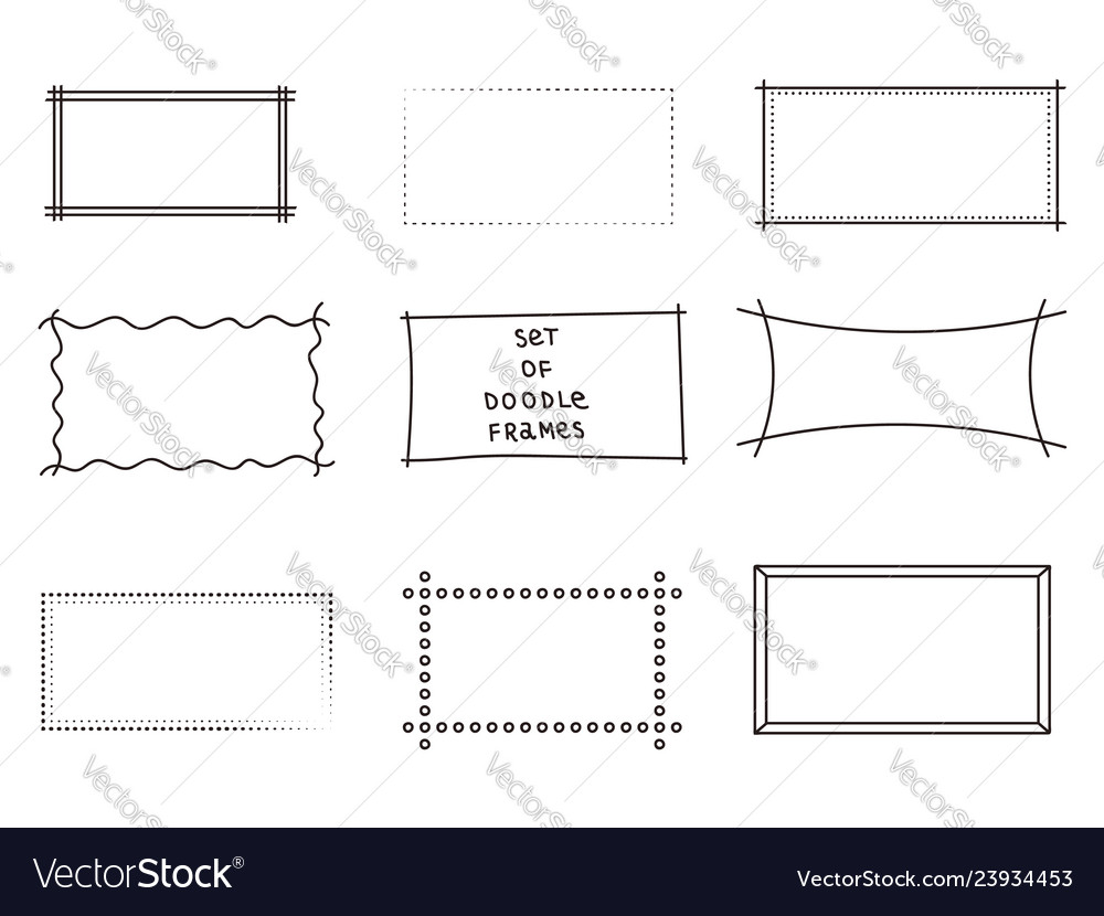 Doodle Frame Set - Einfache Linien