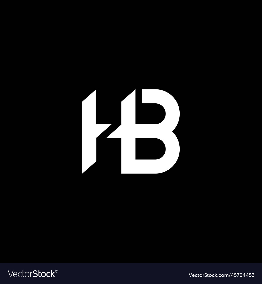 Hb or bh abstract outstanding professional Vector Image