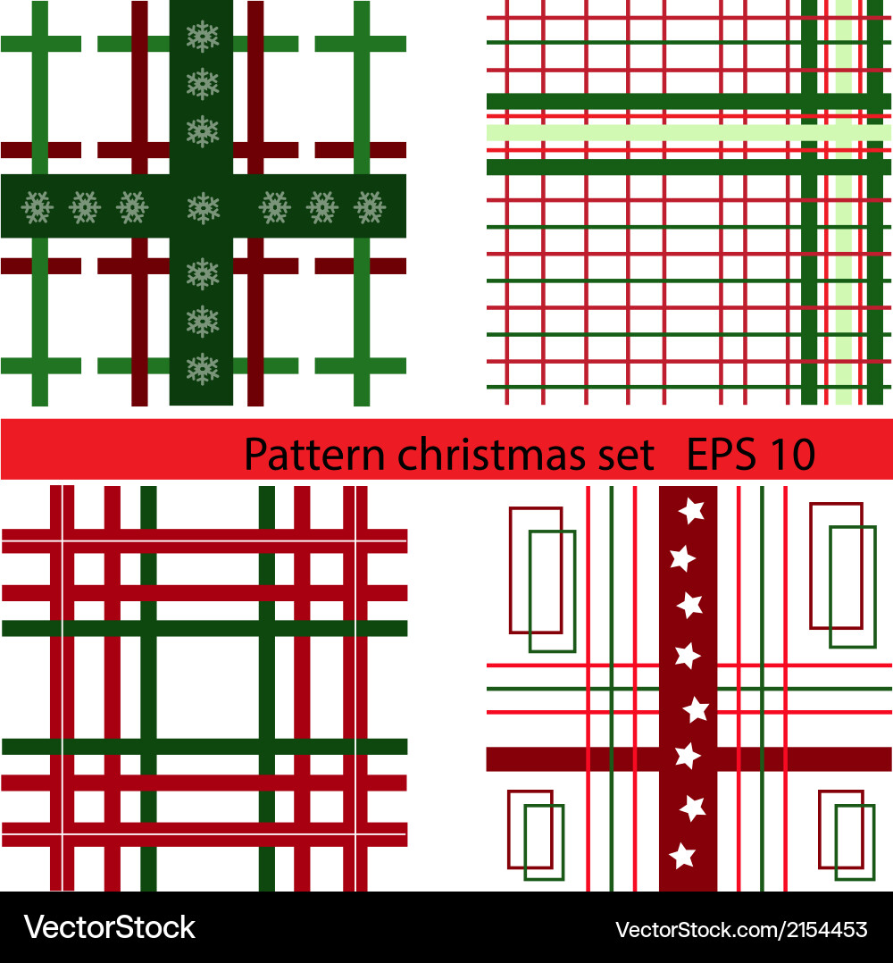 Set of christmas patterns Royalty Free Vector Image