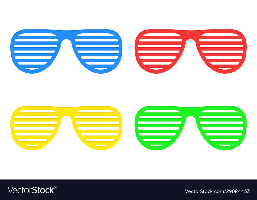 Shutter shade glas flat Royalty Free Vector Image