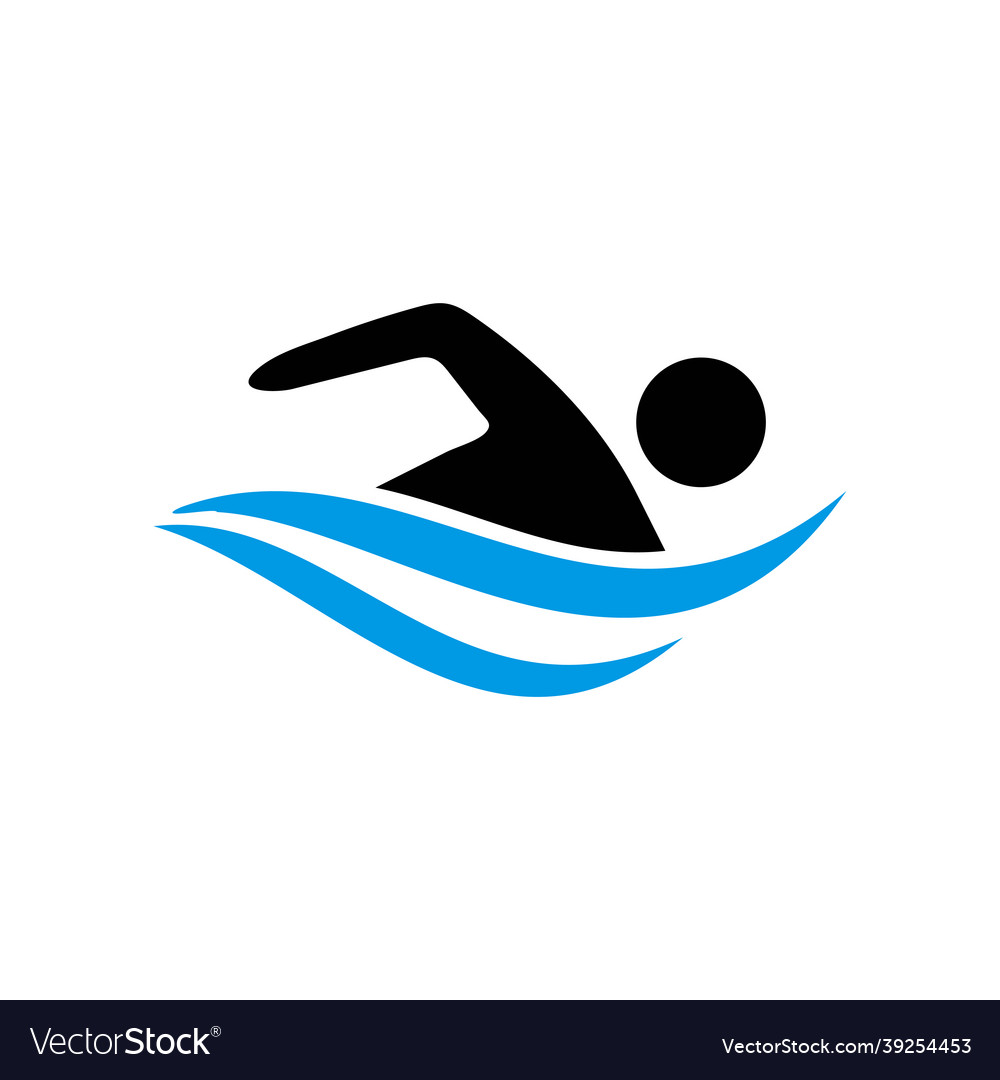 Swimming icon design template Royalty Free Vector Image