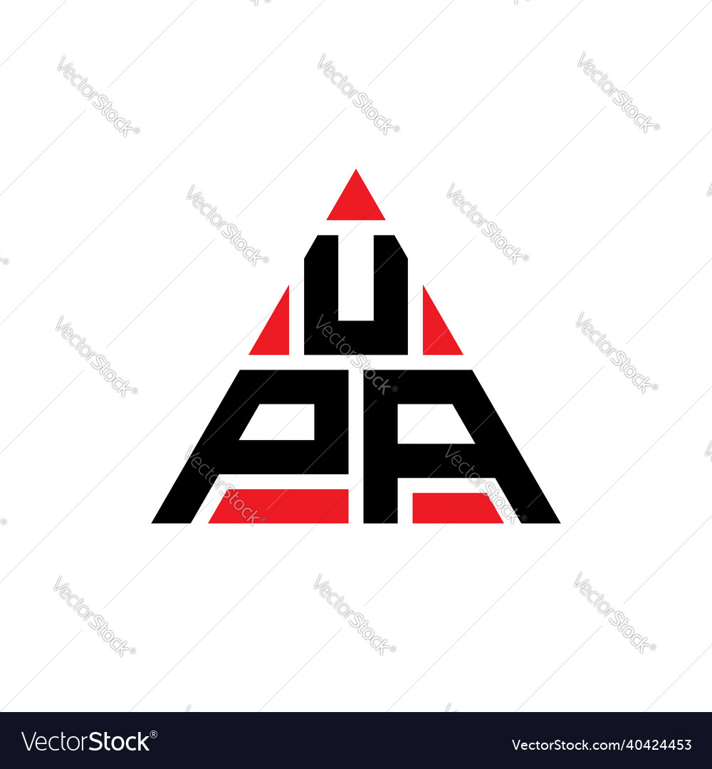 Upa triangle letter logo design