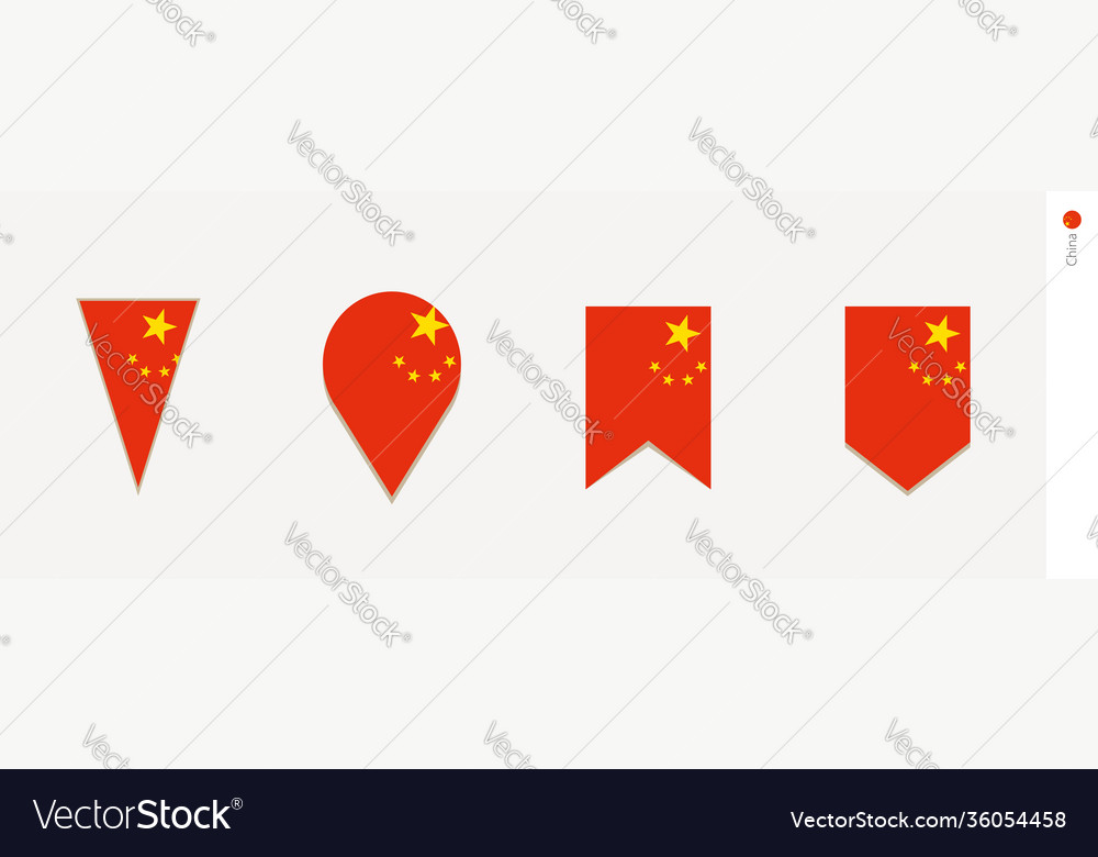 China flag in vertical design