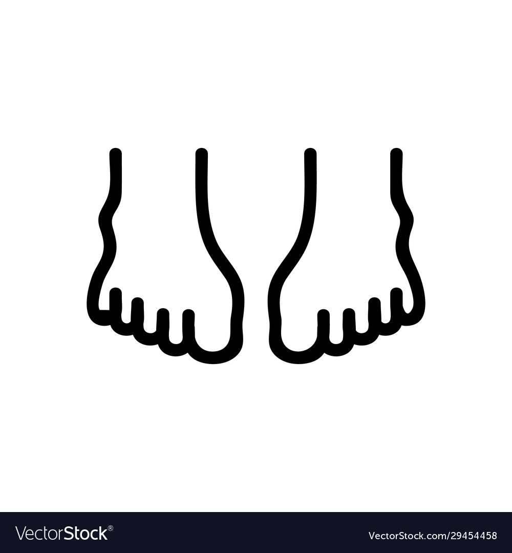 Foot icon isolated contour symbol