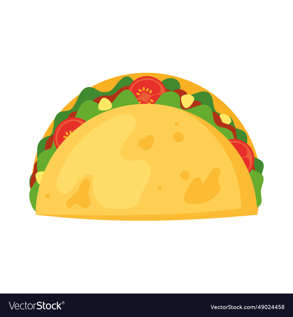 Mexican taco Royalty Free Vector Image - VectorStock