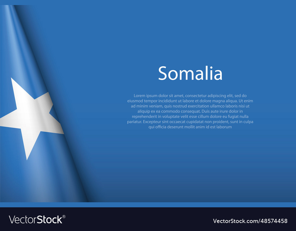 National flag somalia isolated on background vector image National flag somalia isolated on background