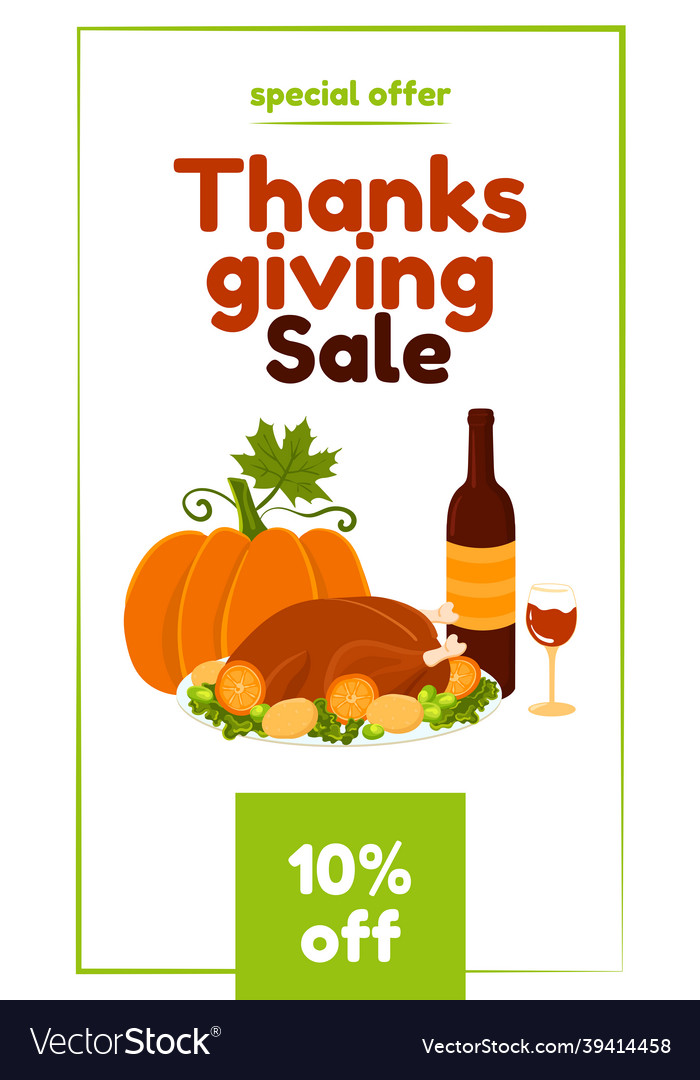 Thanksgiving flyer or discount card layout