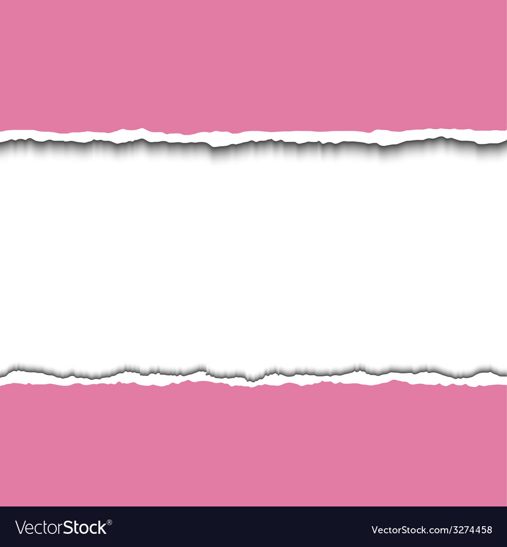 Pink ripped paper Royalty Free Vector Image - VectorStock