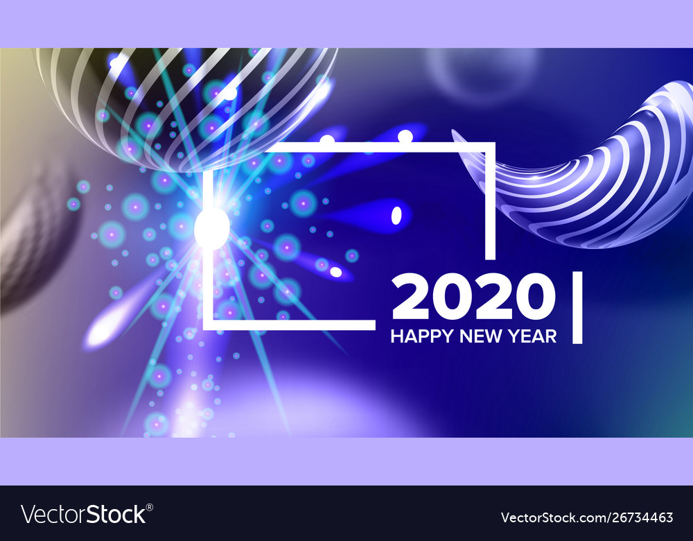 Beautiful happy new year xmas 2020 banner