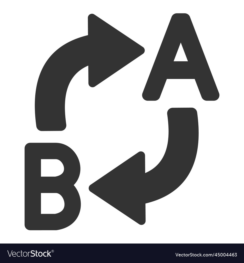 Circling letters with arrows 1 Royalty Free Vector Image