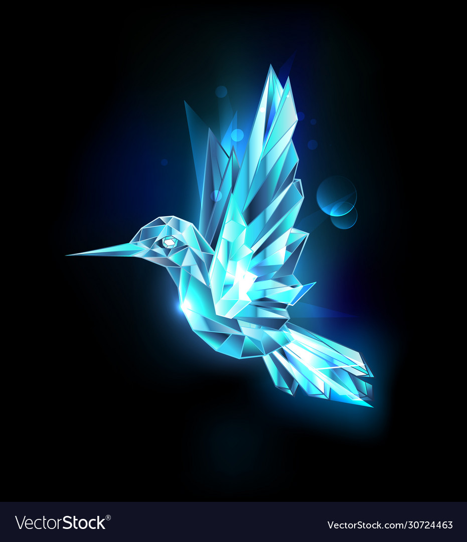 Crystal hummingbird vector image Crystal hummingbird