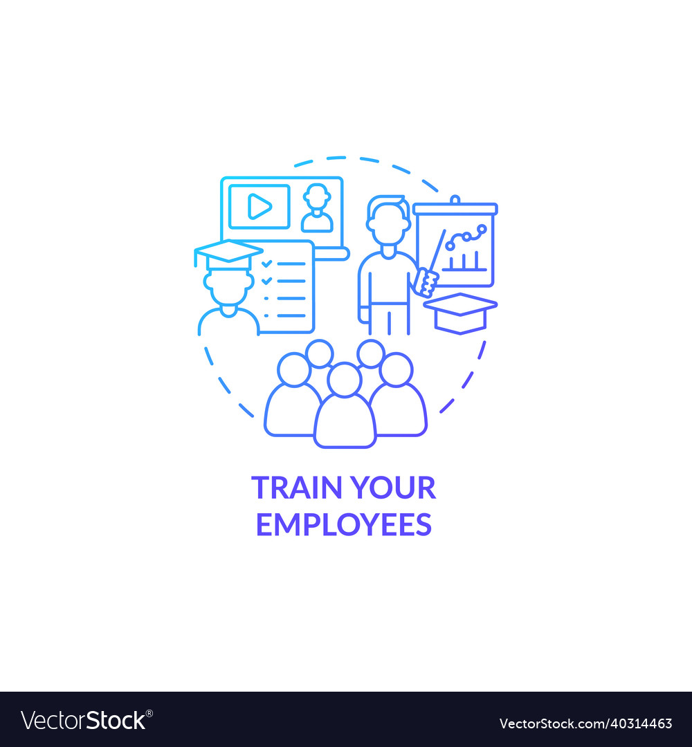 Employees coaching concept icon Royalty Free Vector Image