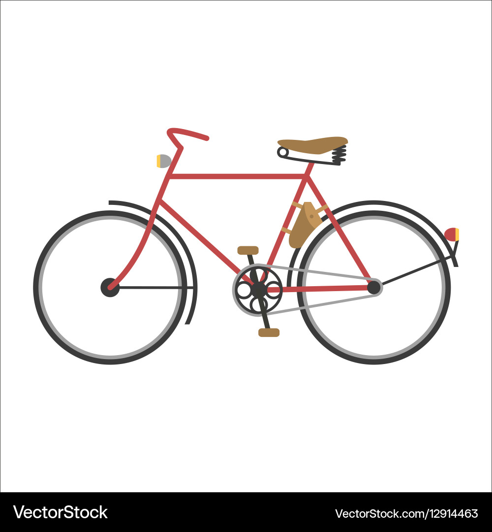 Hipster bicycle flat Royalty Free Vector Image