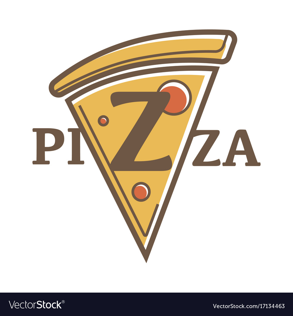 Pizza restaurant promotional emblem Royalty Free Vector