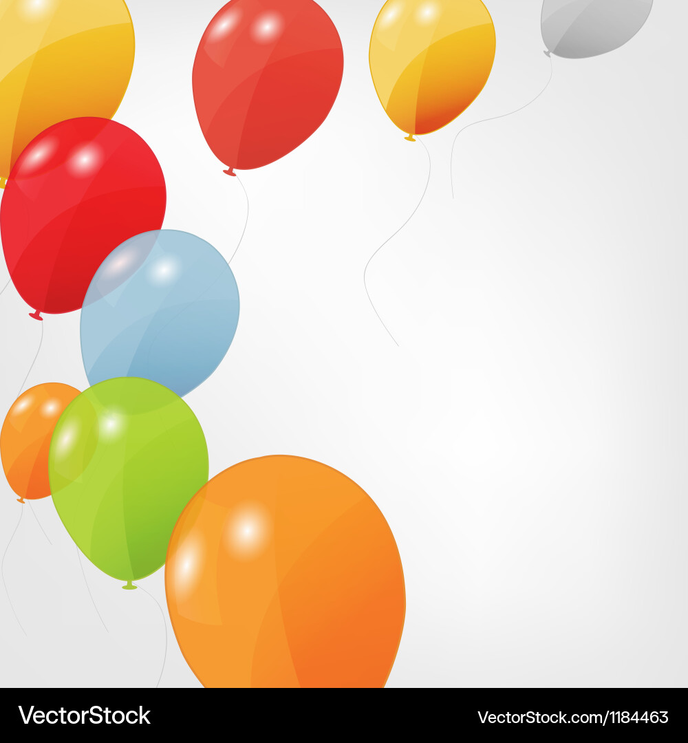 Set of colored balloons eps 10 Royalty Free Vector Image