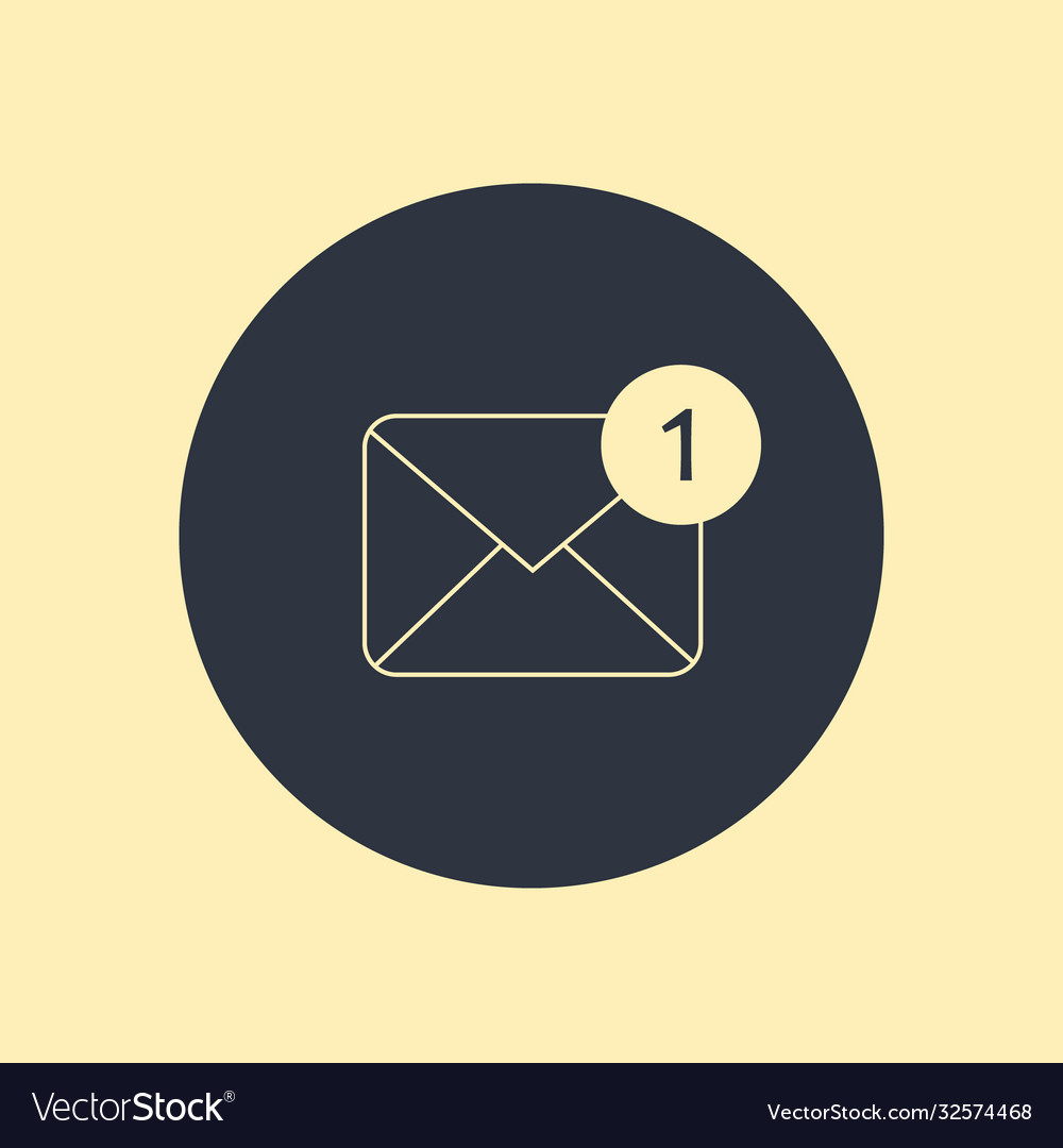 Chat icon message on round background vector image Chat icon message on round background