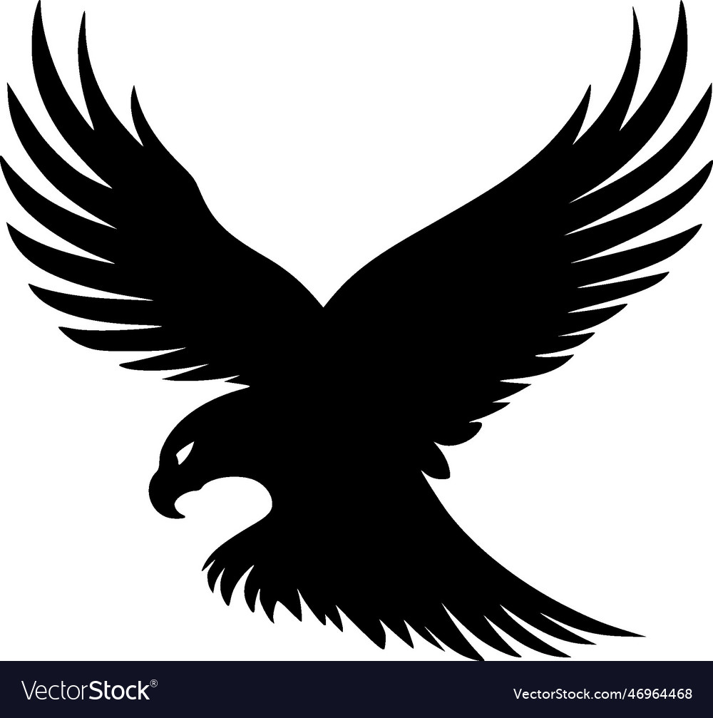 Eagle silhouette Royalty Free Vector Image - VectorStock