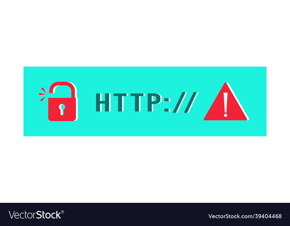 Fake phishing website the address bar Royalty Free Vector
