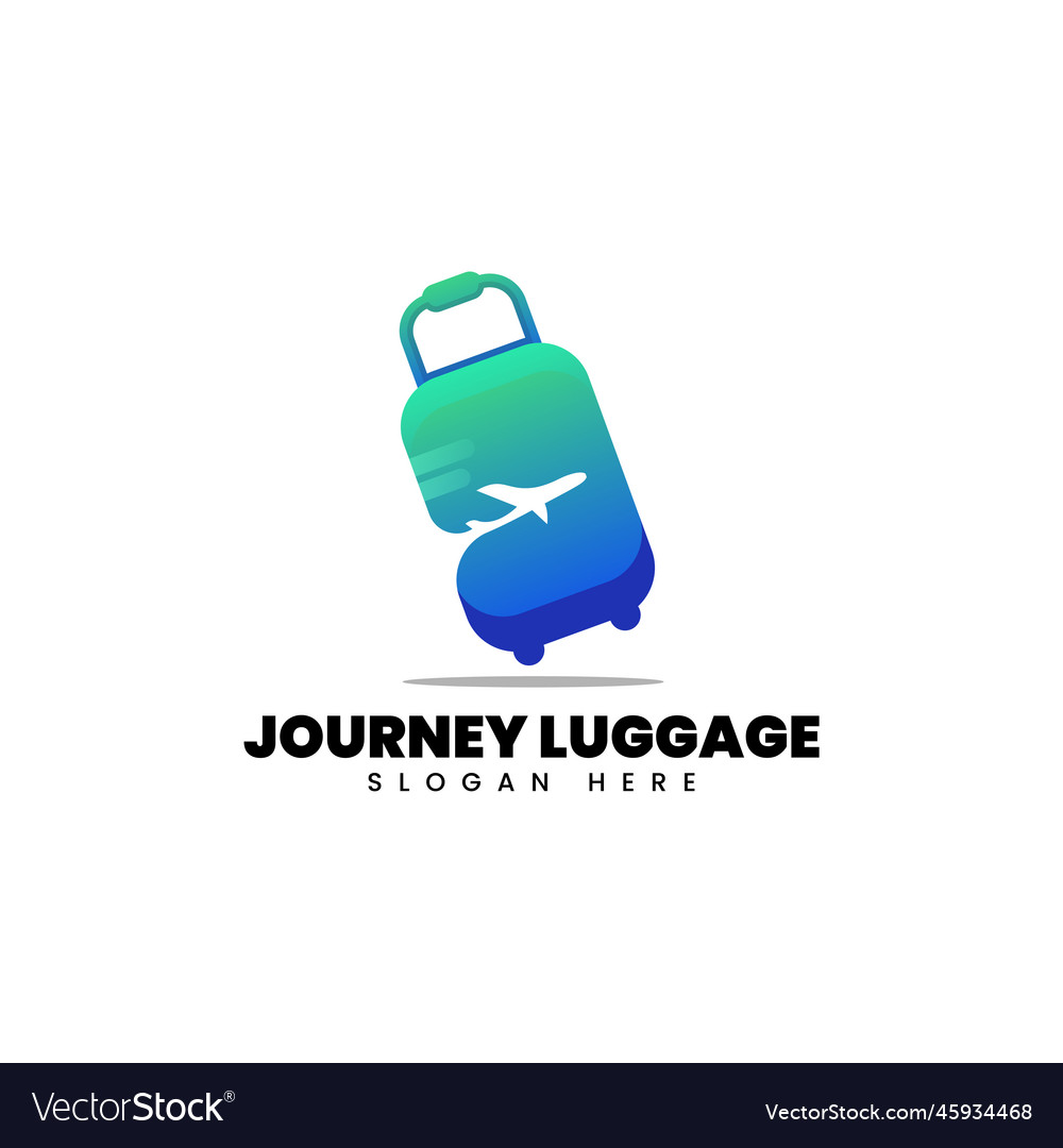 Logo journey luggage gradient colorful style