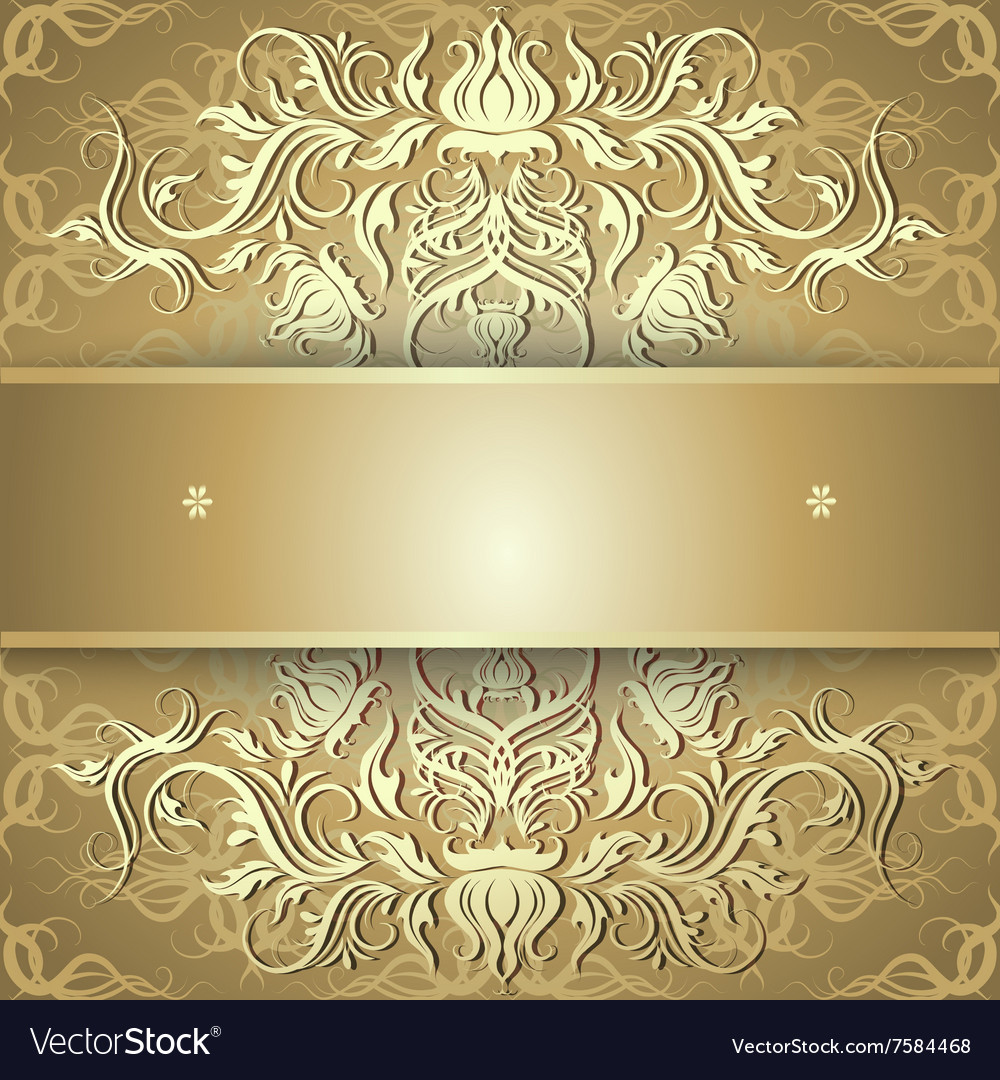 Download Luxury gold background with ornament Royalty Free Vector