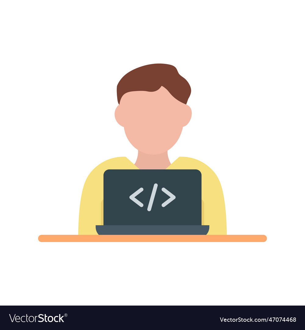 Programmer icon image suitable for mobile Vector Image