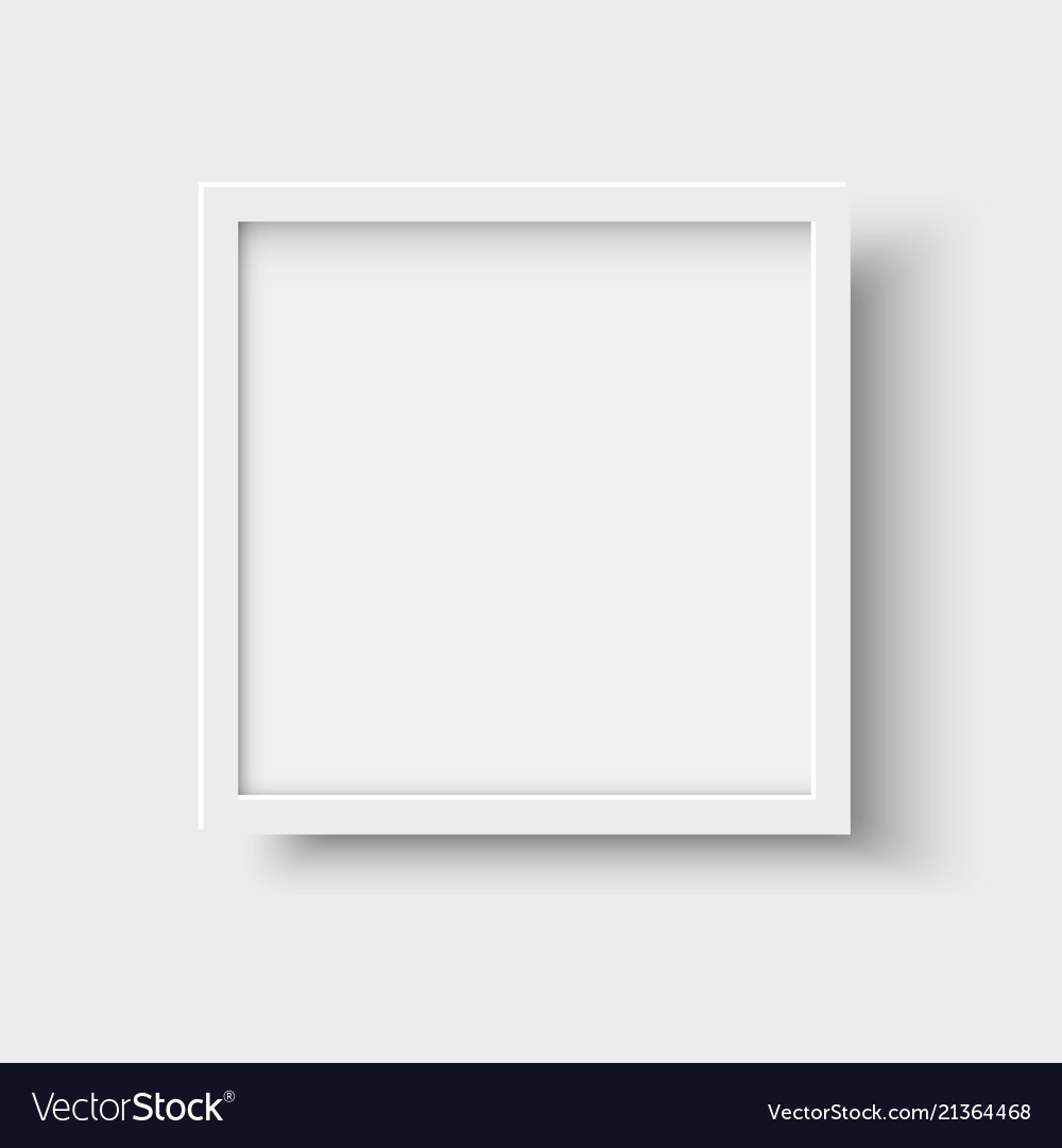 Realistic Square Empty Picture Frame