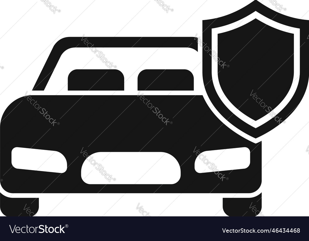 Secured new car icon simple business risk Vector Image