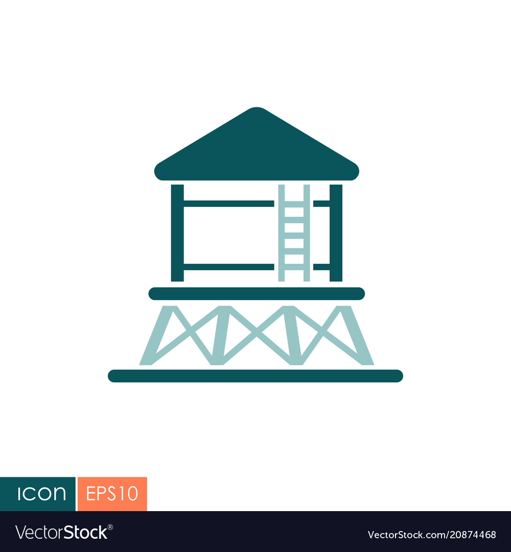 Water Tower Icon Royalty Free Vector Image Vectorstock