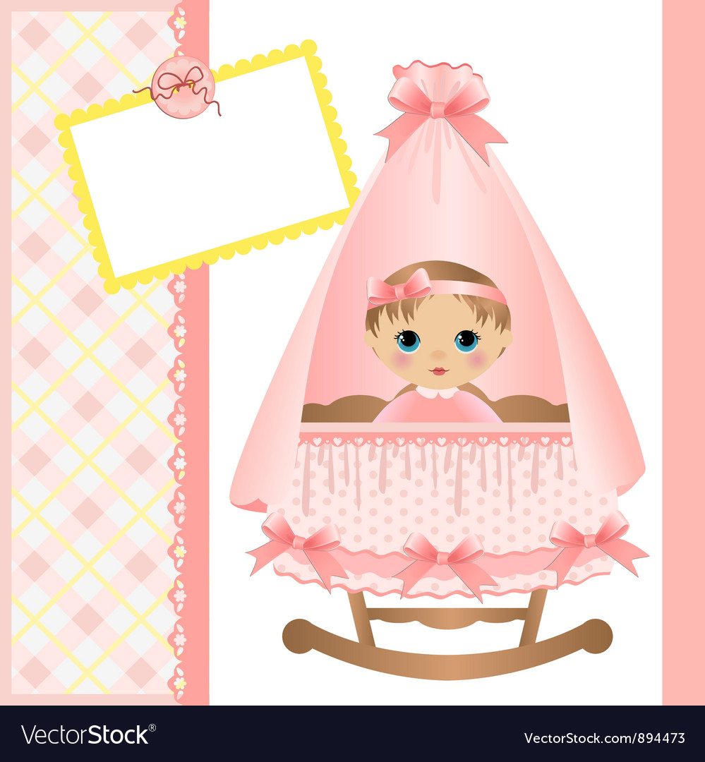 Cute template for baby card