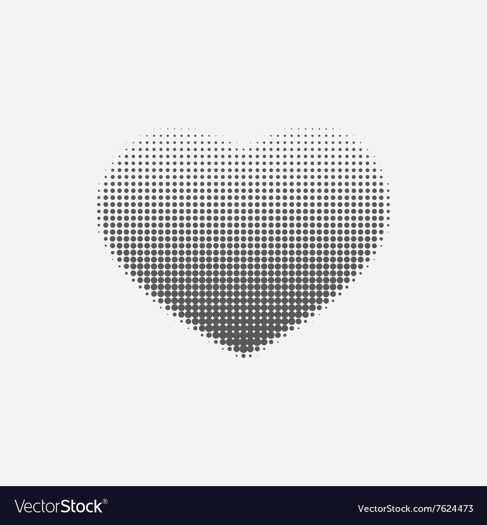 Halftone heart on a white background Royalty Free Vector