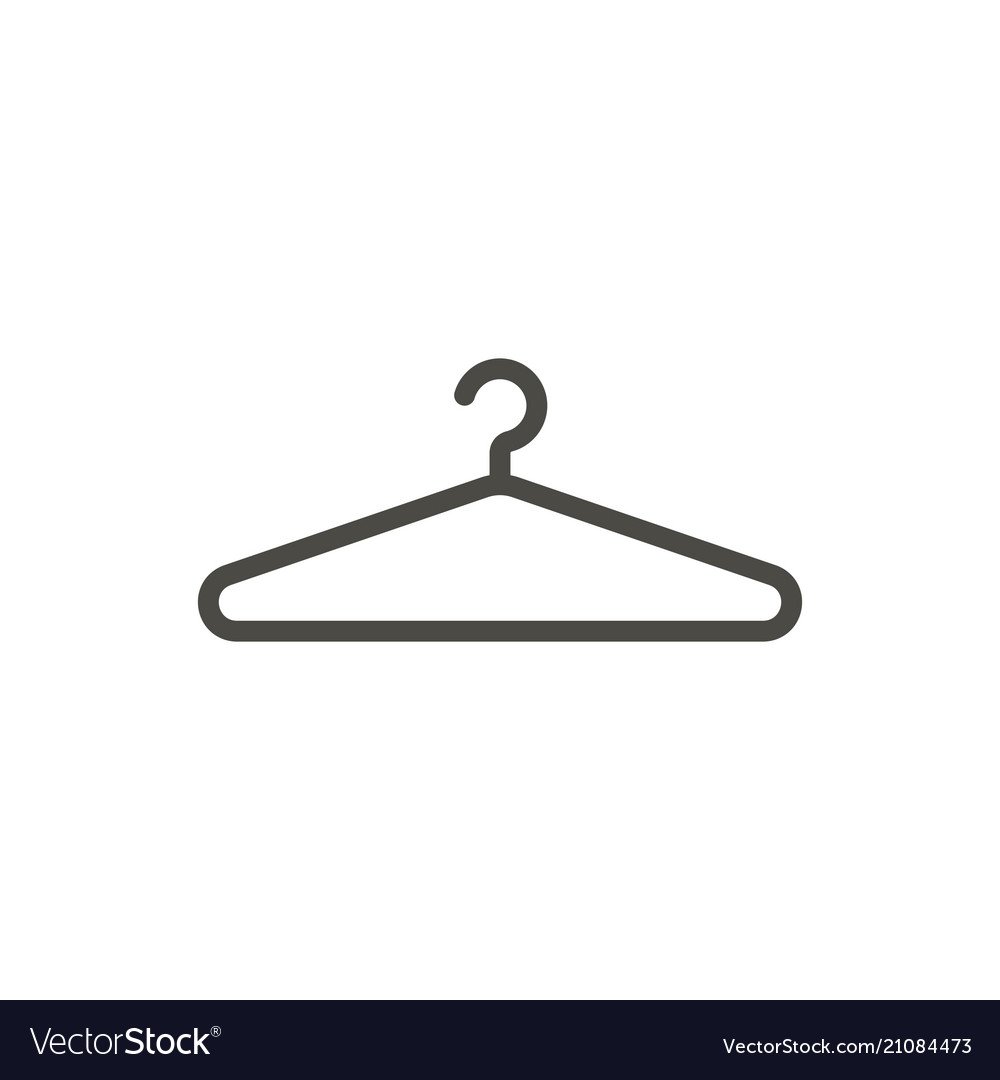 Hanger icon line clothes symbol Royalty Free Vector Image