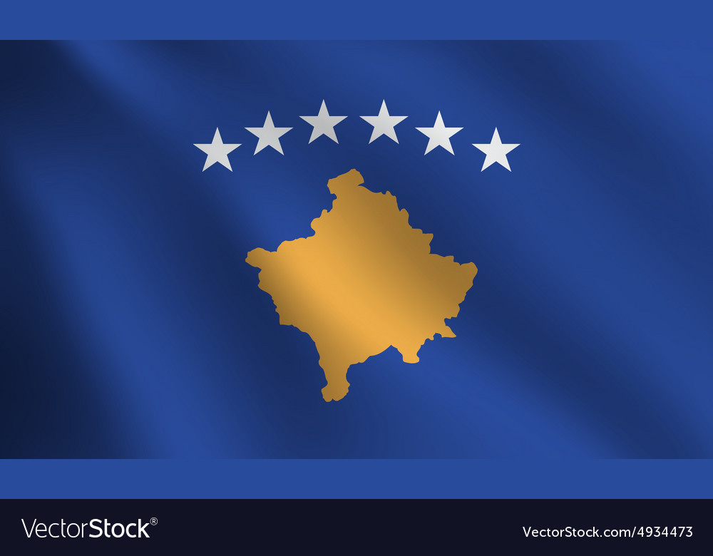 Kosovo flag Royalty Free Vector Image - VectorStock