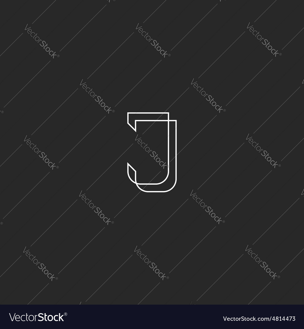 Letter j logo monogram modern style design element