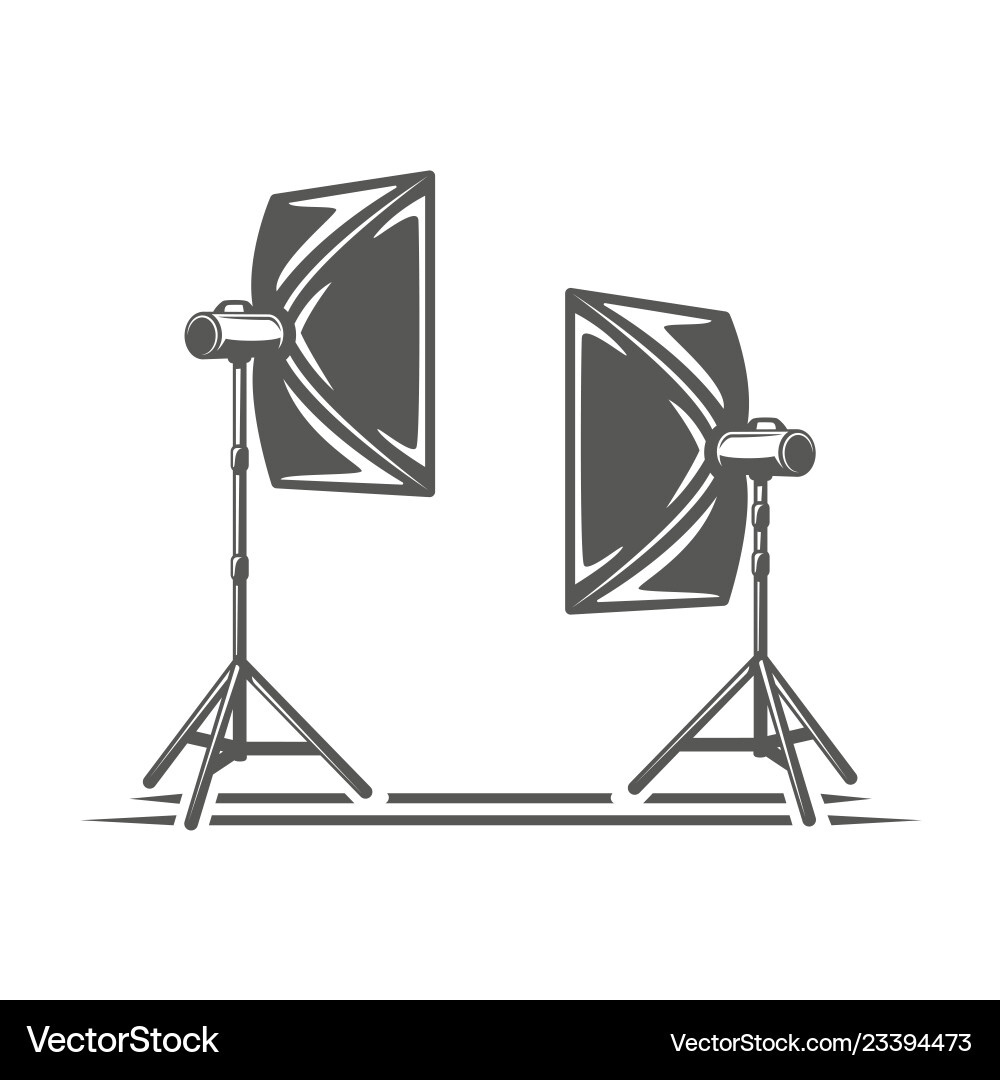 Photo Studio Element Isolated On White Background Vector Image