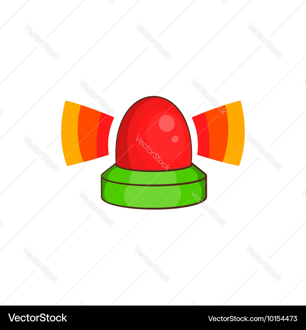 Police Flasher Icon In Cartoon Style Royalty Free Vector