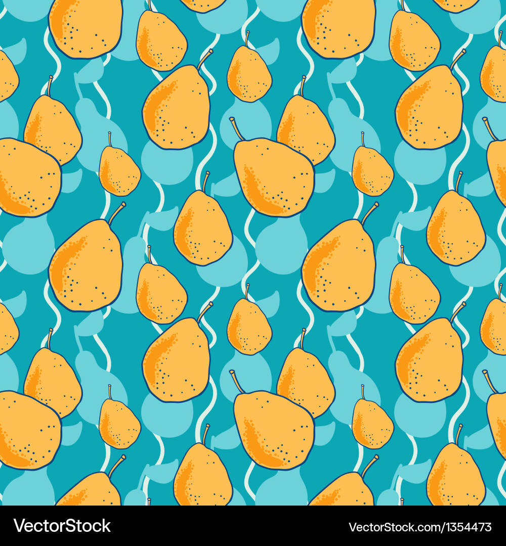 Seamless pattern with pears Royalty Free Vector Image