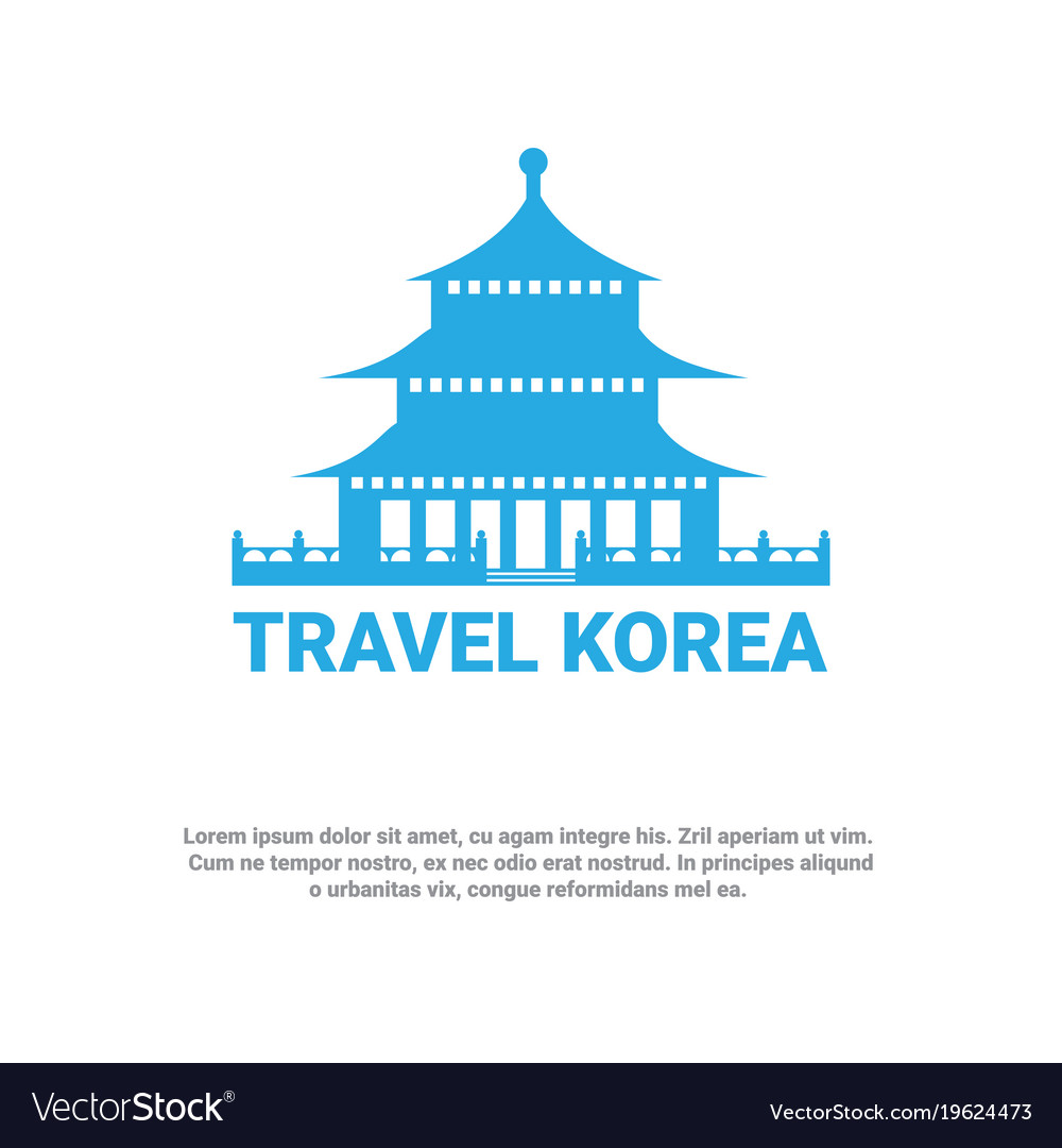 South korean palace icon travel to korea poster