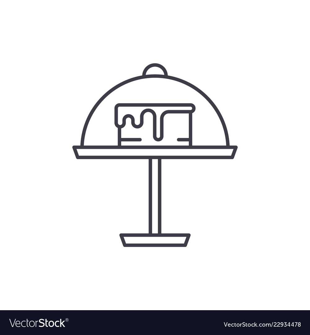 Dessert shop line icon concept shop Royalty Free Vector