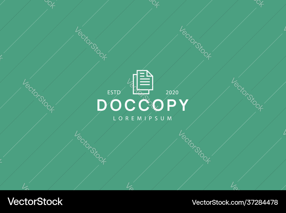 Document Copy Logo Design Template Document Paper Vector Image