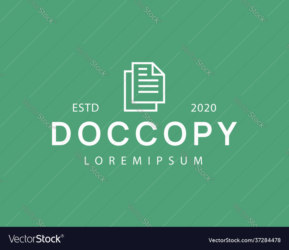 Document copy logo design template paper Vector Image