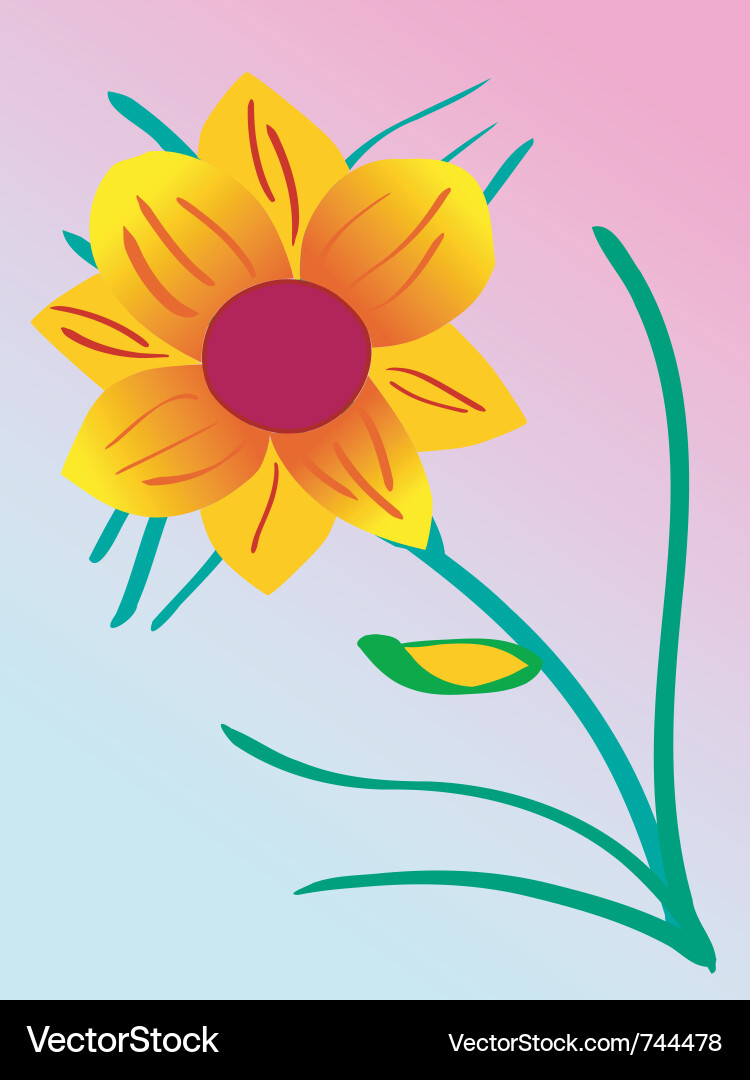 Floral composition Royalty Free Vector Image - VectorStock