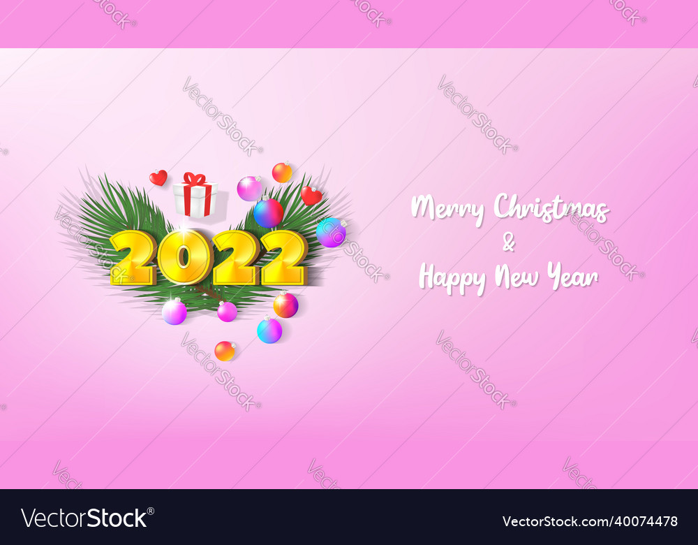 Inscription merry christmas and happy new year