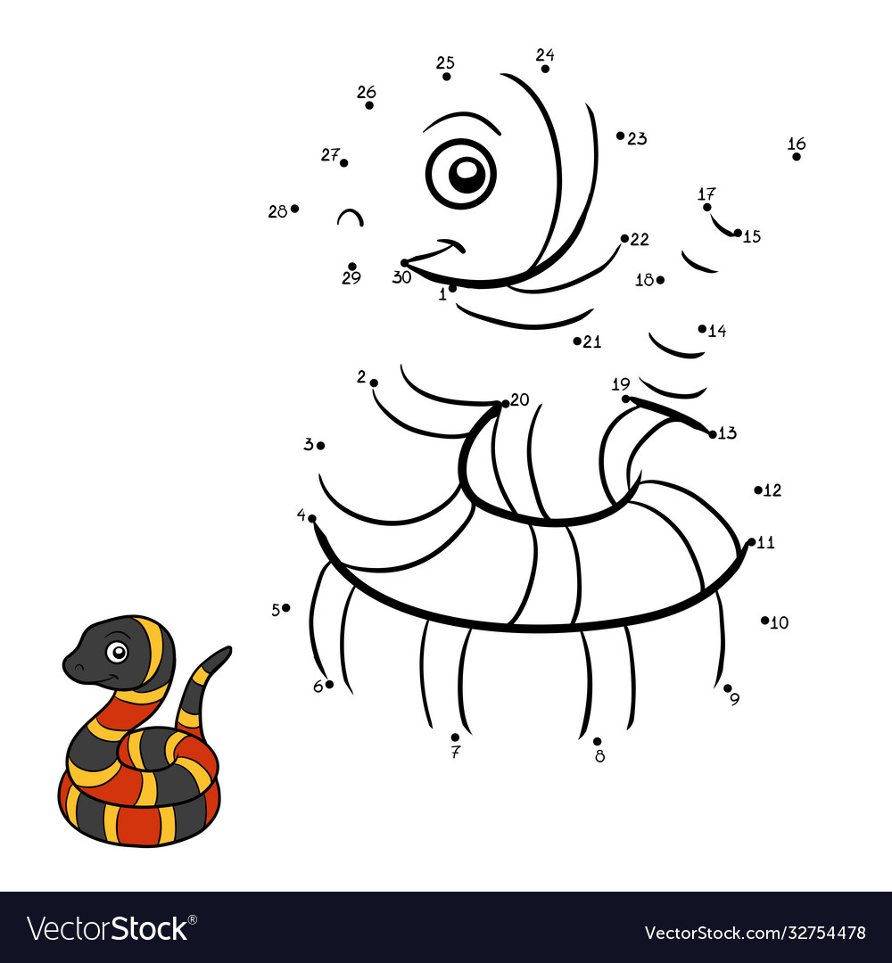 Numbers game micrurus vector image Numbers game micrurus
