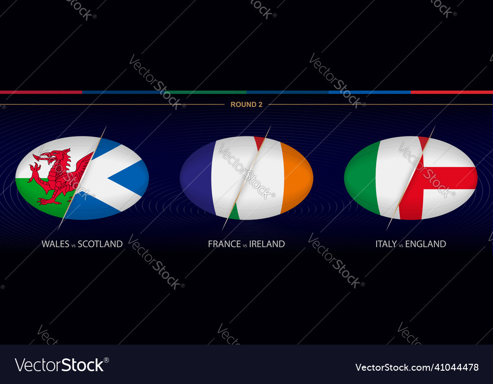 Rugby tournament round 2 ball shaped icon