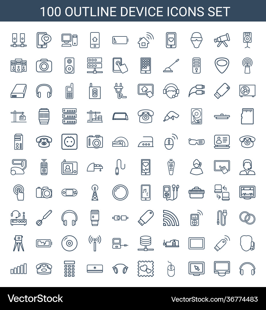 Device icons Royalty Free Vector Image - VectorStock