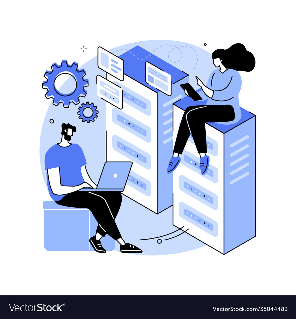 Php and mysql development abstract concept vector image Php and mysql development abstract concept