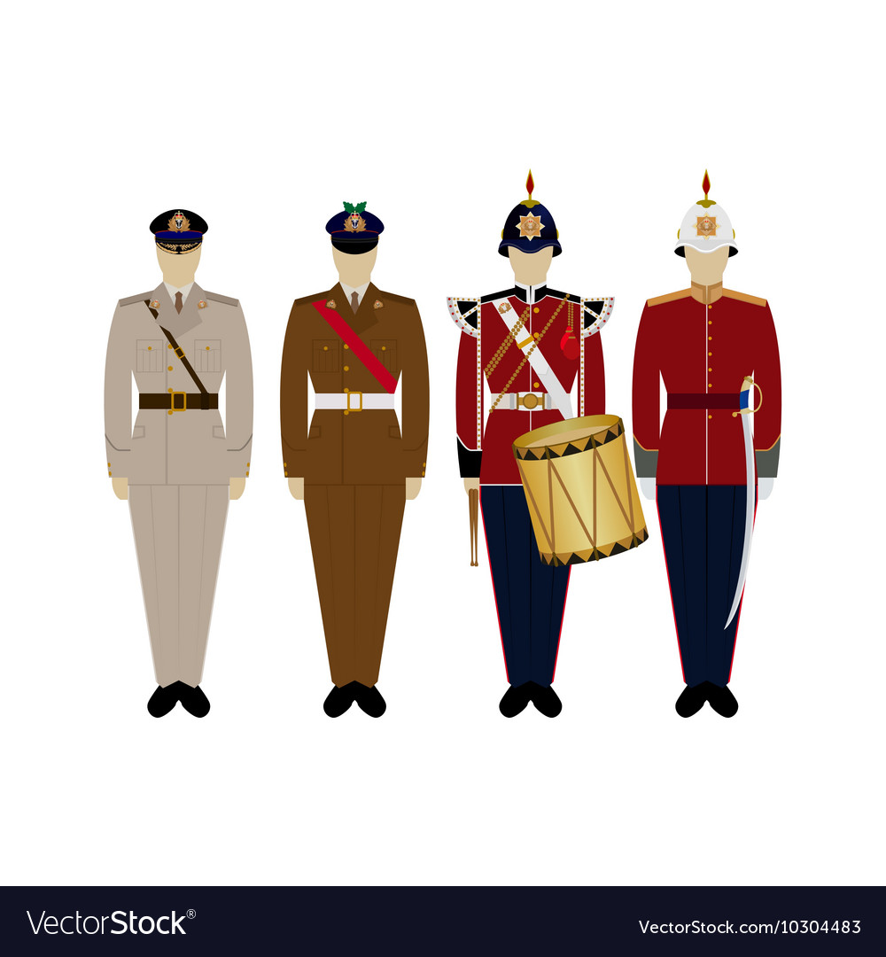 uniforms-of-the-british-army-since-2000-2-vector-image