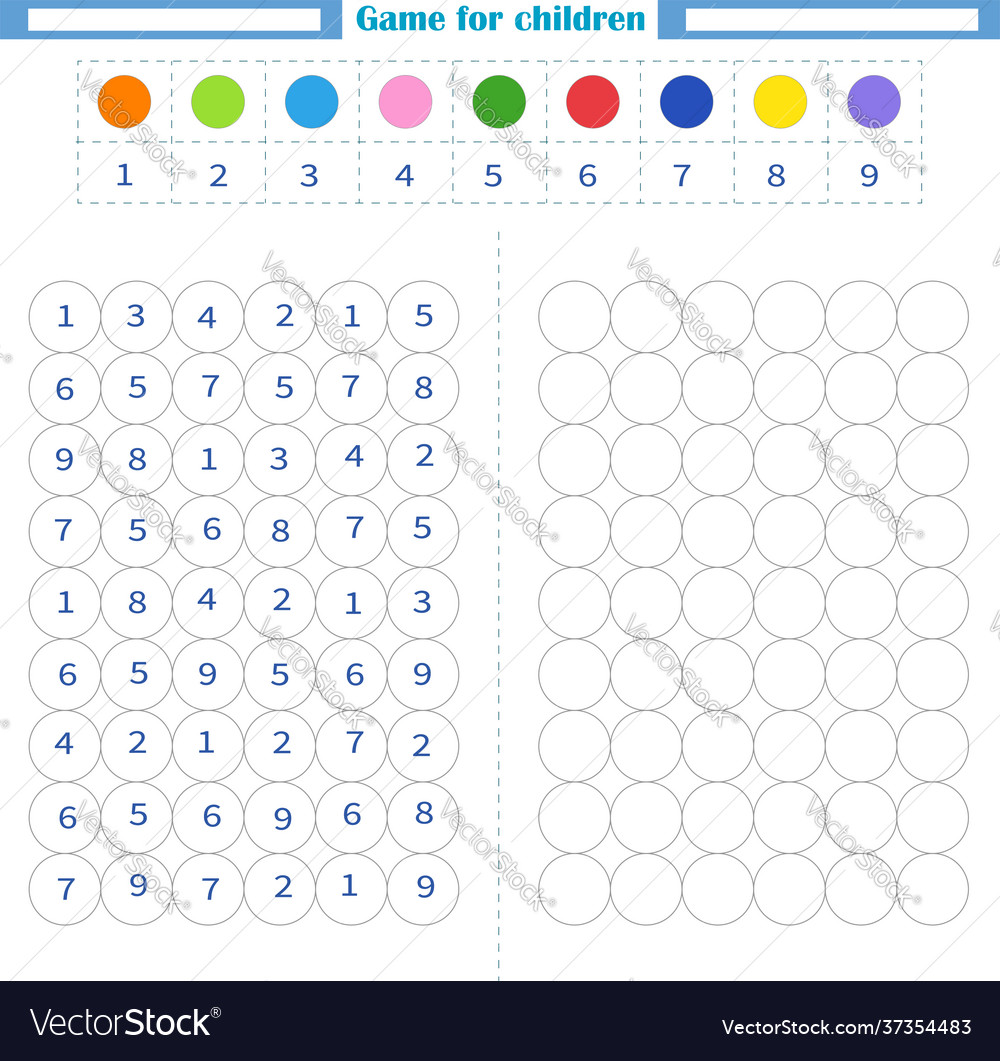 Worksheet for children color empty shapes